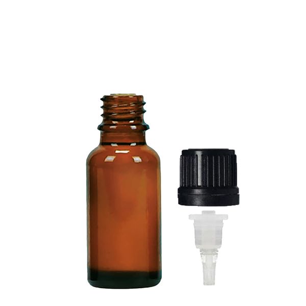 20ml Jantarová Skleněná Lahvička s TE Kapátkem
