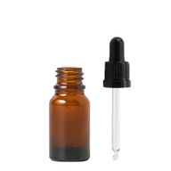10 ml jantarová skleněná lahvička s černou pipetou