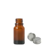 10 ml lahvička s kapátkem z jantarového skla s hliníkovým víčkem