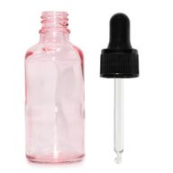 100ml Lahviča z Růžového Skla s Černou Pipetou