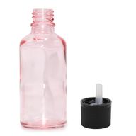 100ml Lahviča z Růžového Skla s Uzávěrem s Dětskou Pojistkou