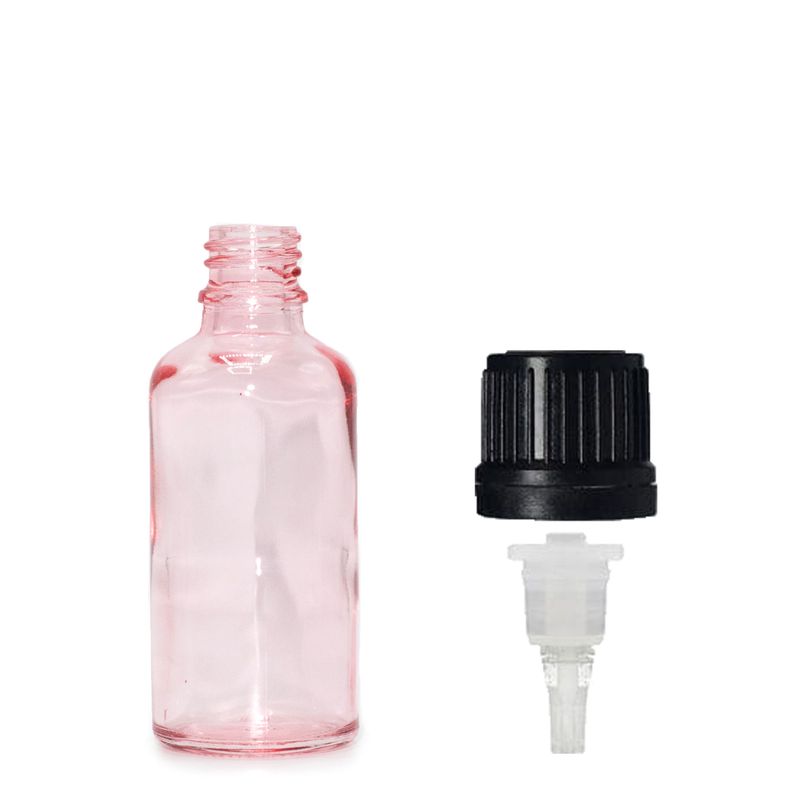 10ml Lahviča z Růžového Skla s Kapátkem