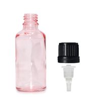 50ml Lahviča z Růžového Skla s Kapátkem