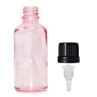 100ml Lahviča z Růžového Skla s Kapátkem