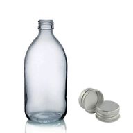 250ml Matná Skleněná Lékovka s Hliníkovým Uzávěrem