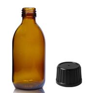 250ml Jantarová Skleněná Lékovka s Uzávěrem