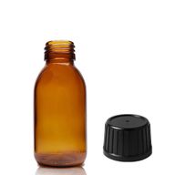 100ml Jantarová Skleněná Lékovka s Uzávěrem