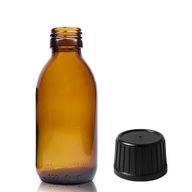 150ml Jantarová Skleněná Lékovka s Uzávěrem