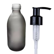 300ml Šedá Skleněná Lékovka s Dávkovací Pumpičkou
