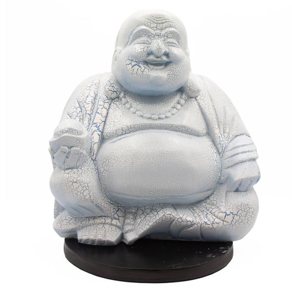 Lampa Smějící se Buddha - Nebeská Modrá - Oválný Stojan