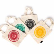 Ikonická mini taška na dárky - Městská mandala (4 barevné varianty) - (25x18cm) - Přírodní 4 oz