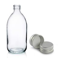 500ml Lékovky z Čirého Skla s Hliníkovým Uzávěrem
