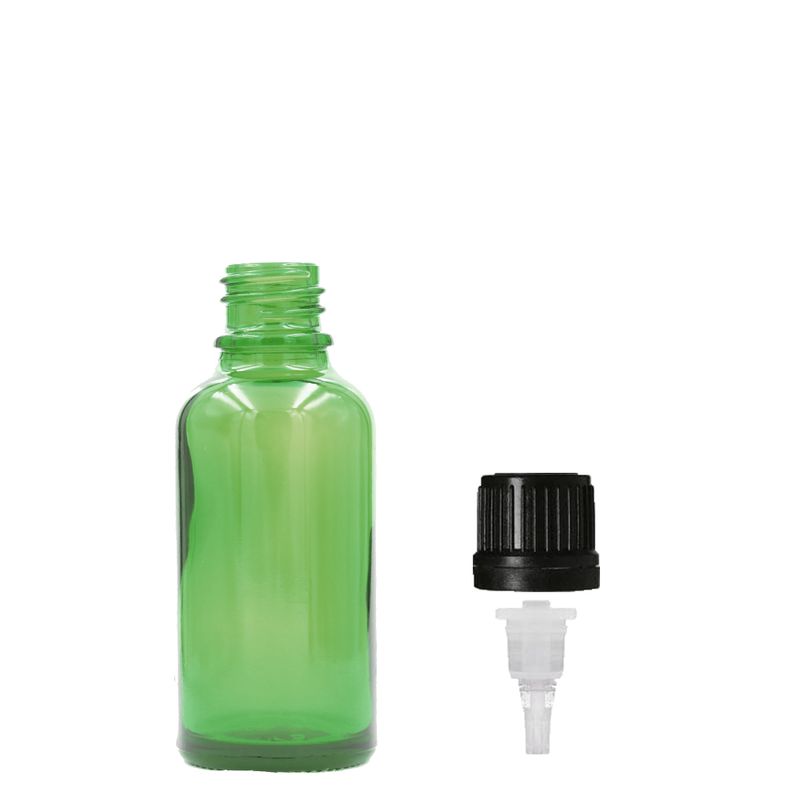5ml Zelená Skleněná Lahvička S Kapátkovým Uzávěrem