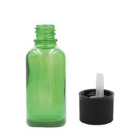 30ml Zelená Skleněná Lahvička S Kapátkovým Uzávěrem s Dětskou Pojistkou