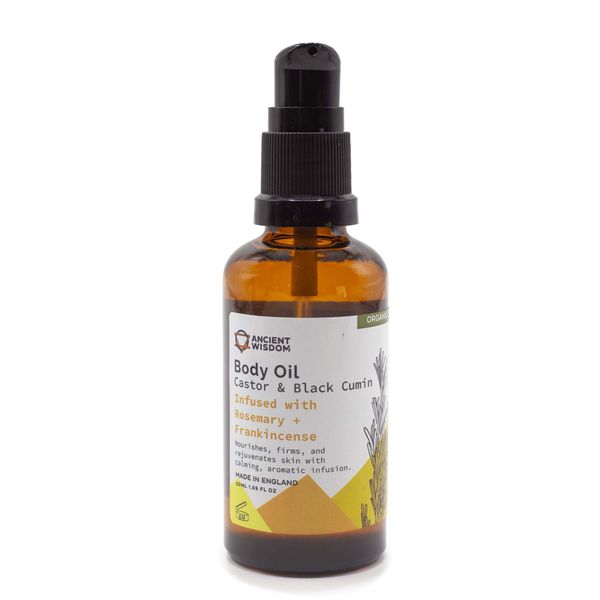 Organický Tělový Olej 50ml - Rozmarýn & Kadidlo