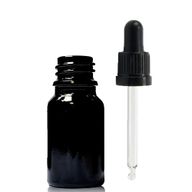 5ml Skleněná Lahvička z Černého Skla  s Černou T/E Pipetou