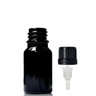 5ml Skleněná Lahvička z Černého Skla S Kapátkovým Uzávěrem
