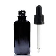 30ml Skleněná Lahvička z Černého Skla  s Černou T/E Pipetou