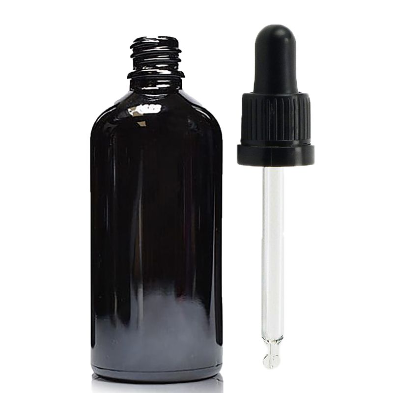 100ml Skleněná Lahvička z Černého Skla