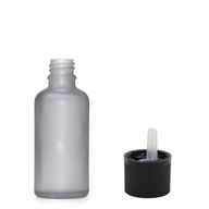 10ml Skleněná Láhev z Matně Šedého Skla s Uzávěrem s Dětskou Pojistkou
