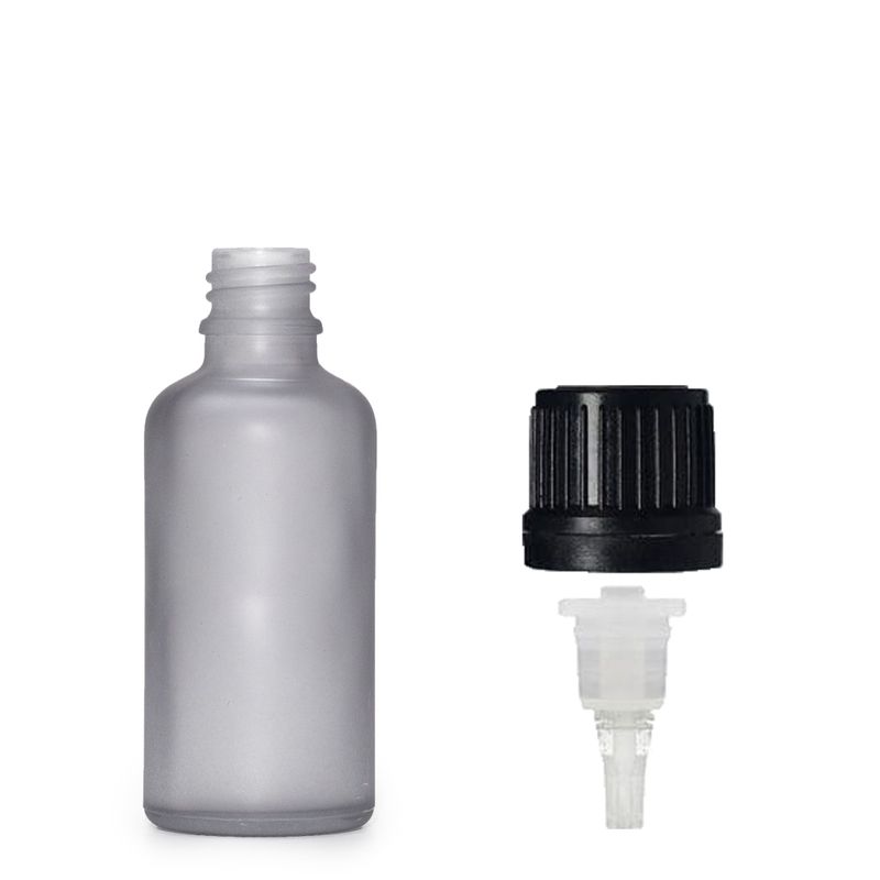 10ml Skleněná Láhev z Matně Šedého Skla s Kapátkem