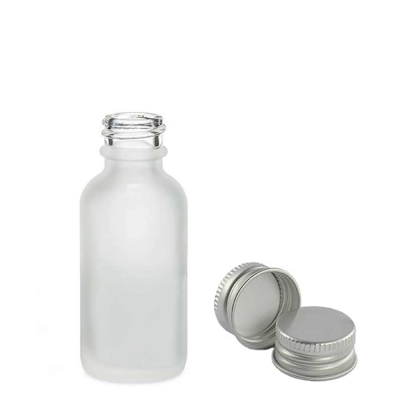 10ml Skleněná Láhev z Matně Bílého Skla s Hliníkovým Uzávěrem