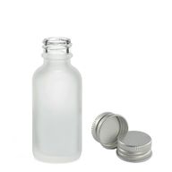 30ml Skleněná Láhev z Matně Bílého Skla  with s Hliníkovým Uzávěrem