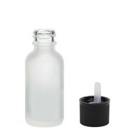 30ml Skleněná Láhev z Matně Bílého Skla s Uzávěrem s Dětskou Pojistkou