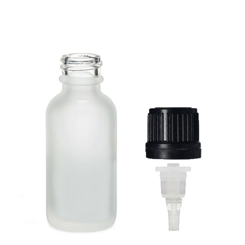 30ml Skleněná Láhev z Matně Bílého Skla s Kapátkem
