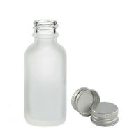 50ml Skleněná Láhev z Matně Bílého Skla with s Hliníkovým Uzávěrem