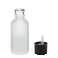 50ml Skleněná Láhev z Matně Bílého Skla s Uzávěrem s Dětskou Pojistkou