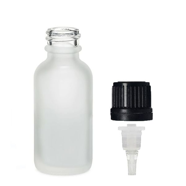 50ml Skleněná Láhev z Matně Bílého Skla s Kapátkem