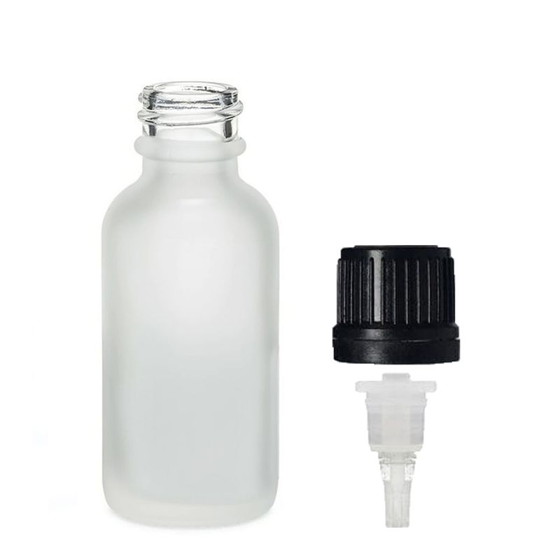 50ml Skleněná Láhev z Matně Bílého Skla s Kapátkem