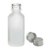 100ml Skleněná Láhev z Matně Bílého Skla with s Hliníkovým Uzávěrem