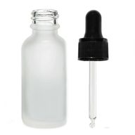 100ml Skleněná Láhev z Matně Bílého Skla s Černou Pipetou