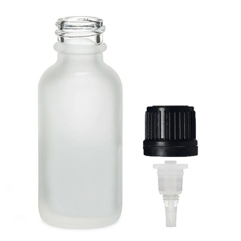 100ml Skleněná Láhev z Matně Bílého Skla s Kapátkem