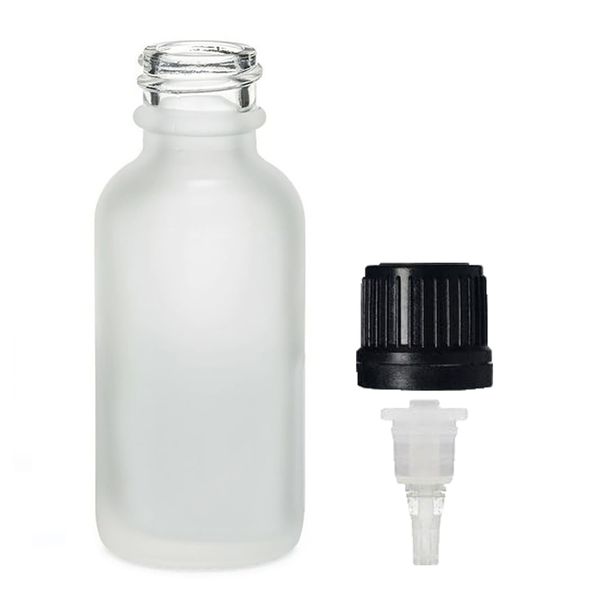 100ml Skleněná Láhev z Matně Bílého Skla s Kapátkem