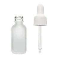 10ml Skleněná Láhev z Matně Bílého Skla s Bílou Pipetou