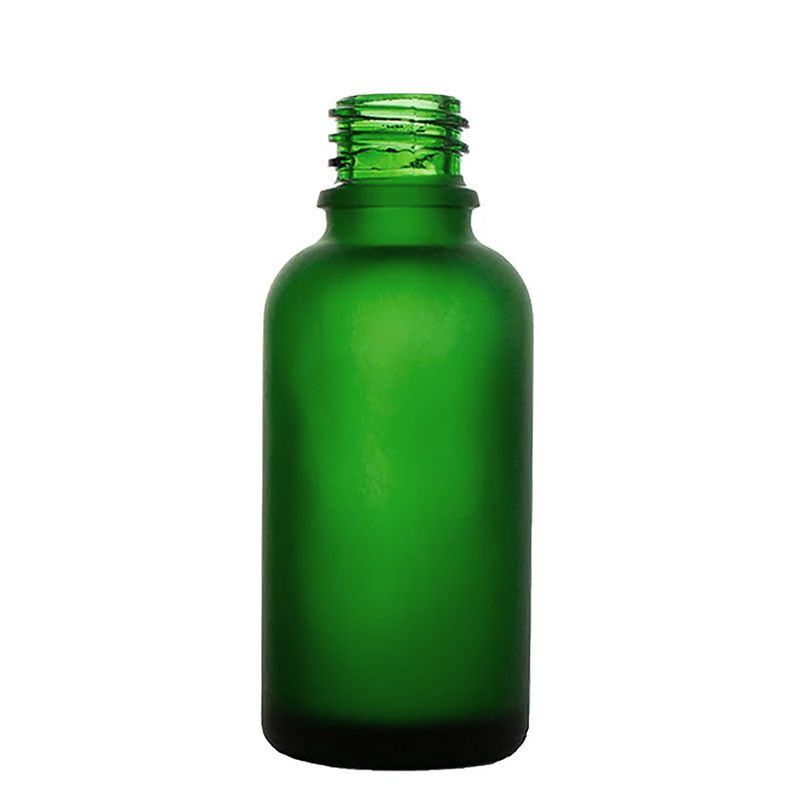 50 ml matně zelená skleněná lahvička s kapátkem