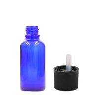 10ml Modrá Skleněná Lahvička  S Kapátkovým Uzávěrem s Dětskou Pojistkou