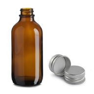500ml Bostonská Láhev z Jantarového Skla s Hliníkovým Uzávěrem