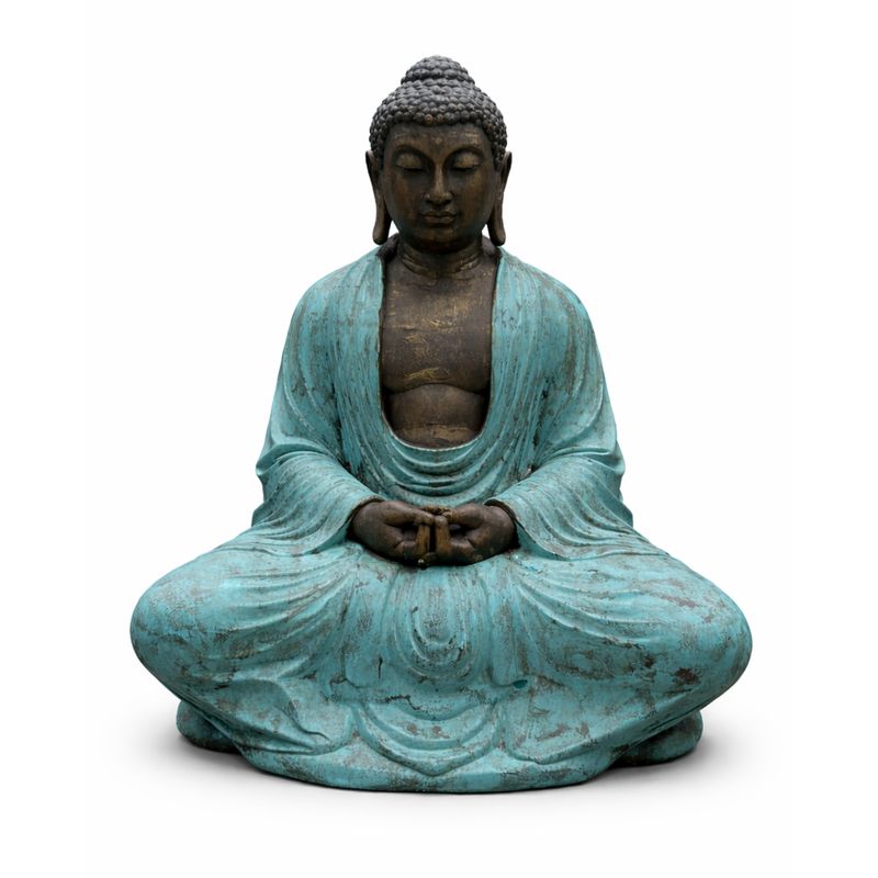 Velký Tyrkysový & Kamenný Thajský Buddha - 0.96m