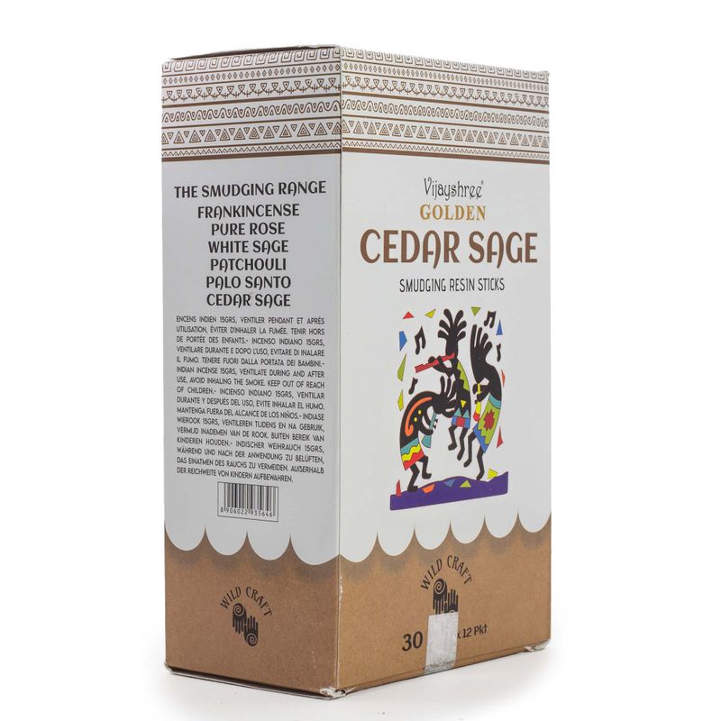 30g Golden Cedr Sage Pryskyřičné Vonné Tyčinky (6s)