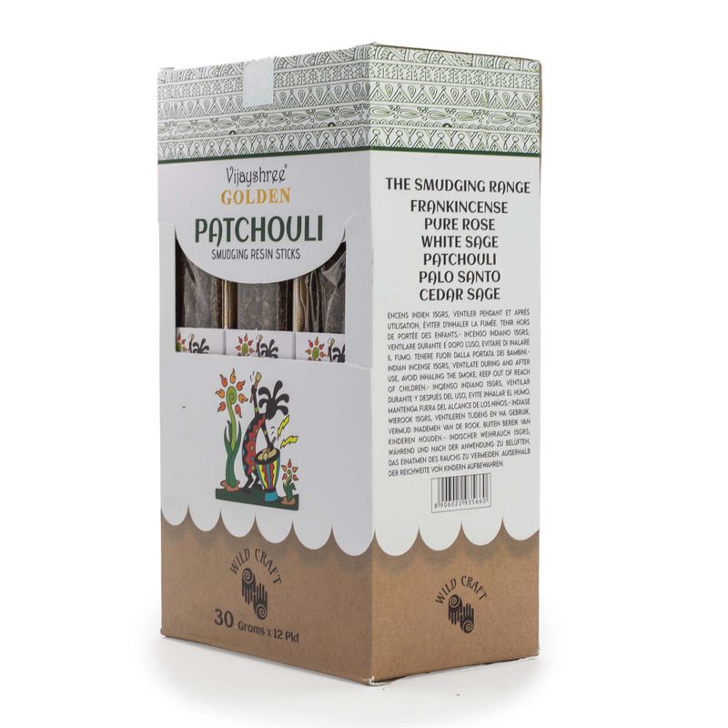 30g Golden Patchouli Pryskyřičné Vonné Tyčinky (6s)