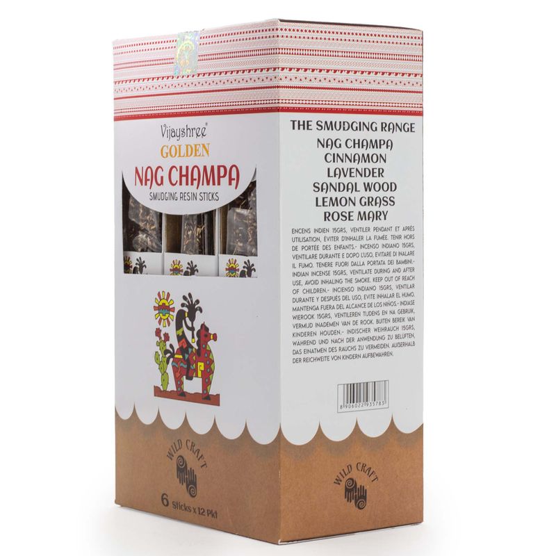 30g Golden Nag Champa Pryskyřičné Vonné Tyčinky (6s)