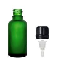 50ml Matně zelená skleněná lahvička s kapátkovým uzávěrem
