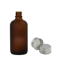 110× 30 ml matně jantarová skleněná lahvička s kapátkem a hliníkovým uzávěrem