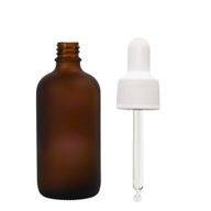30 ml lahvička z matného ambrózového skla s bílou pipetou