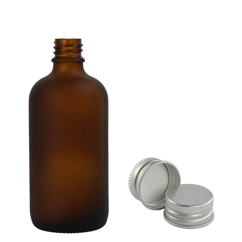 88× 50 ml matně jantarová skleněná lahvička s kapátkem a hliníkovým víčkem