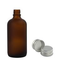 88× 50 ml matně jantarová skleněná lahvička s kapátkem a hliníkovým víčkem
